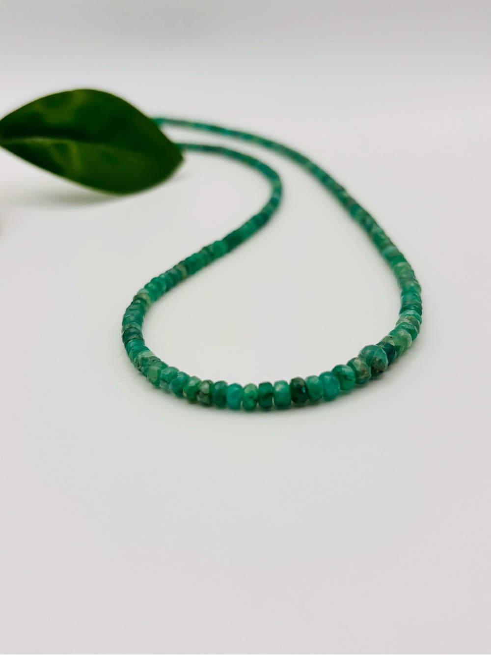 Natural Zambian Emerald Faceted Necklace – 18” | 925 Sterling Silver